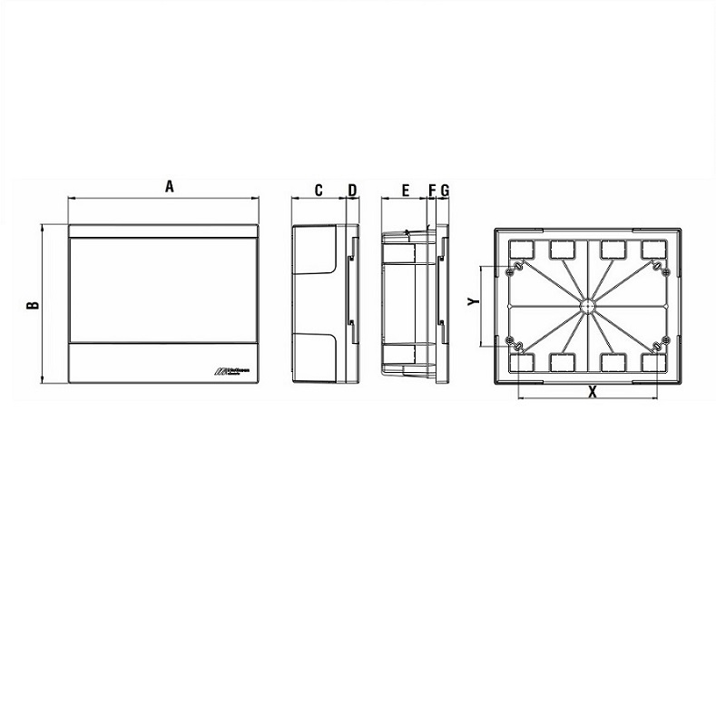 Размери Слаботокова кутия 248 x 318 мм вграден монтаж безхалогенна