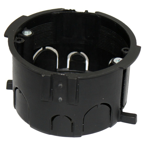 РVС Конзолна съединителна кутия за гипсокартон без капак 45 мм ф70 мм черна на производител Borsan. - Електрически табла, Кутии
