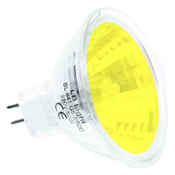 Халогенна крушка LB Light 50W, фасунга G5.3 MR16, 12V, жълта