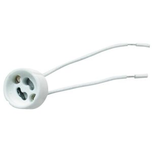 Порцеланова фасунга с кабел LB Light бяла, GU10