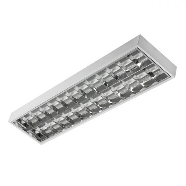 Корпус празен за LED тръби 120х30 см LB Light бял, външен монтаж, Т8 G13 2х1200 мм LED тръби, IP21