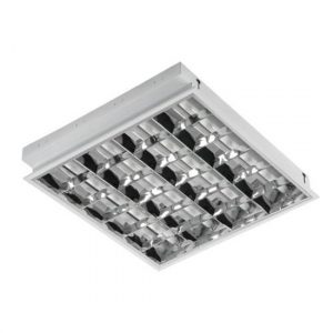 Корпус празен за LED тръби 60х60 см LB Light бял, вътрешен монтаж, Т8 G13 4х600 мм LED тръби, IP21