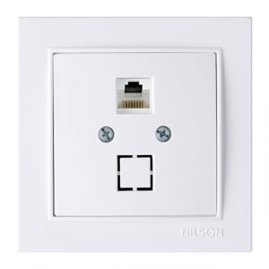 Компютърна розетка Nilson Thor бяла, 10А, RJ45 CAT6, IP20