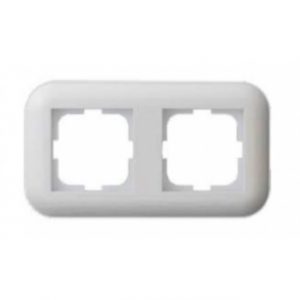 Двойна хоризонтална рамка Ovivo серия Prime Loft бял - Контакти и ключове, Модулни
