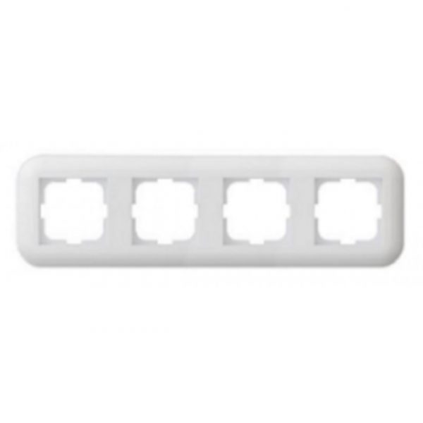 Четворна хоризонтална рамка Ovivo серия Prime Loft бял - Контакти и ключове, Модулни