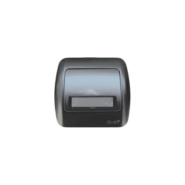 Звънчев бутон с етикет черен серия Zirve Silverline 10A 230V IP20 на производител EL-BI Electric. - Контакти и ключове, Ключове