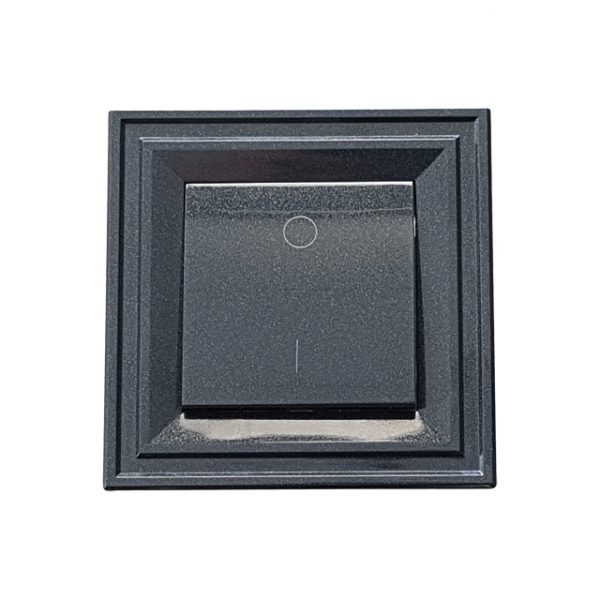 Двуполюсен ключ LB Light Classic L+N, черна перла, 16А, 250V, IP20