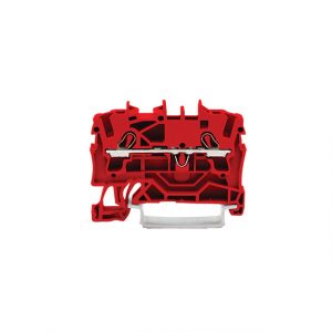 Пружинна редова клема TOPJOBS® 1 вход/1 изход, 2.5мм², червена, монтаж на DIN шина 35×15 и 35×7.5, производител Wago.