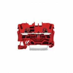 Пружинна редова клема TOPJOBS® 1 вход/1 изход, 4мм², червена, монтаж на DIN шина 35×15 и 35×7.5, производител Wago.