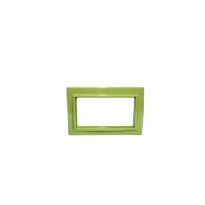 Рамка за двоен контакт хоризонтална зелена серия Zena Colorline на производител EL-BI.