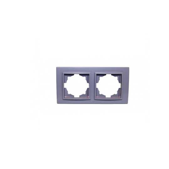 Рамка за ключове и контакти двойна хоризонтална лилава серия Zena Colorline на производител EL-BI. - Контакти и ключове, Модулни