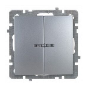 Двоен ключ Nilson с LED подсветка за скрит монтаж, съвместим с рамки от сериите Thor и Touran. Надеждно решение за управление на осветление.