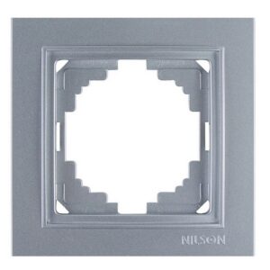 Единична рамка Nilson Thor в сив цвят за ключ или контакт. Стилно и качествено решение за модерни електроинсталации в дома или офиса.