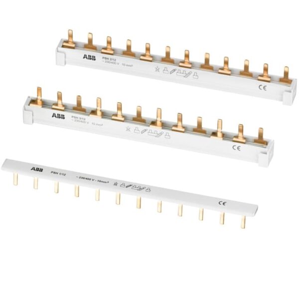 Изолиран захранващ гребен 2 фази, 58 пина, 10mm², PSH2/58 на производител ABB.