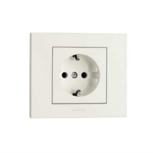 Единичен контакт Ovivo серия Grano 16А 250V бял