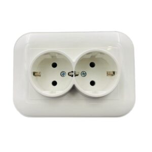 Двоен контакт Ovivo серия Prime Loft 16A 250V бял