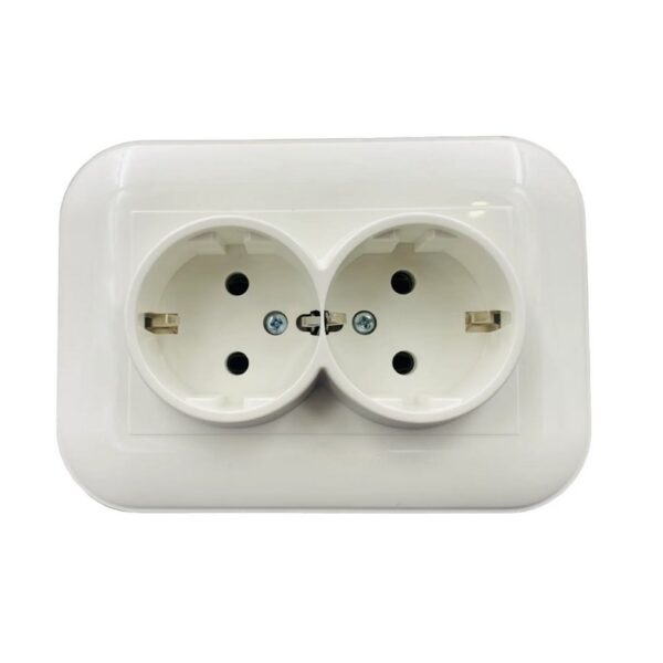 Двоен контакт Ovivo серия Prime Loft 16A 250V бял
