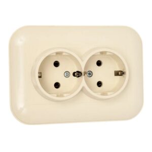 Двоен контакт Ovivo серия Prime Loft 16A 250V крем