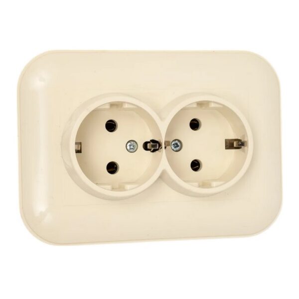Двоен контакт Ovivo серия Prime Loft 16A 250V крем