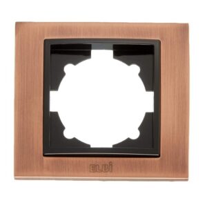 Единична хоризонтална рамка ELBI Zena Platin медно черно за 1 модул. Стилен дизайн, лесен монтаж и съвместимост с всички модули на серията.