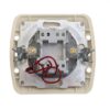 Стълбищен бутон с подсветка крем серия ZIRVE без крилца 10A 230V IP20