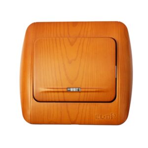 Единичен ключ с подсветка Zirve Woodline явор 10A 230V IP20 на производител EL-BI Electric.