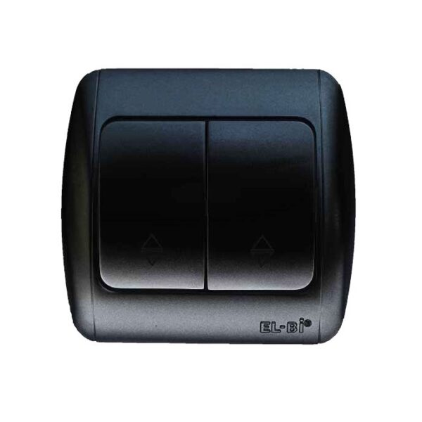 Двоен ключ 10A 250V IP20 ELBI Zirve Fix черен
