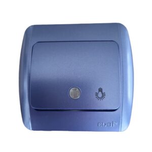 Стълбищен бутон с лед индикация ELBI Zirve син 10A 230V IP20