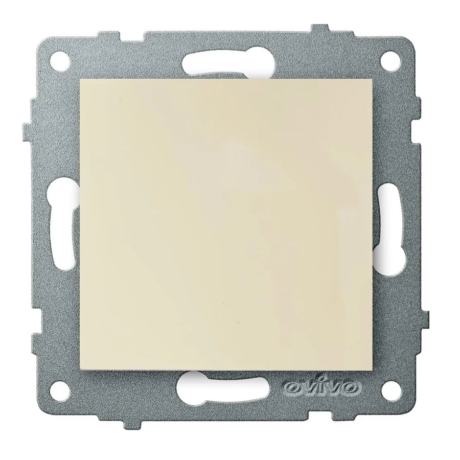 Ключ единичен модул механизъм и капак без рамка крем на Ovivo за серии Grano, Mina, Loft.