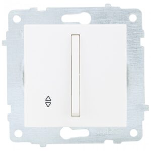 Девиаторен ключ модул механизъм и капак без рамка бял на Ovivo серия Slim