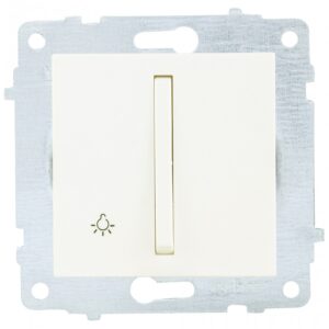 Стълбищен бутон модул механизъм и капак без рамка крем на Ovivo серия Slim