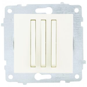 Троен ключ модул механизъм и капак без рамка крем на Ovivo серия Slim