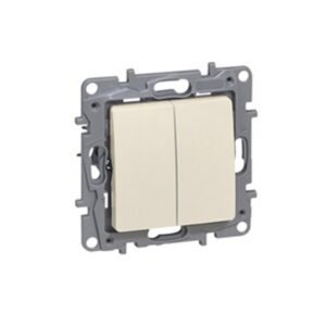 Двоен ключ Legrand Niloe без рамка сх.5 10А крем