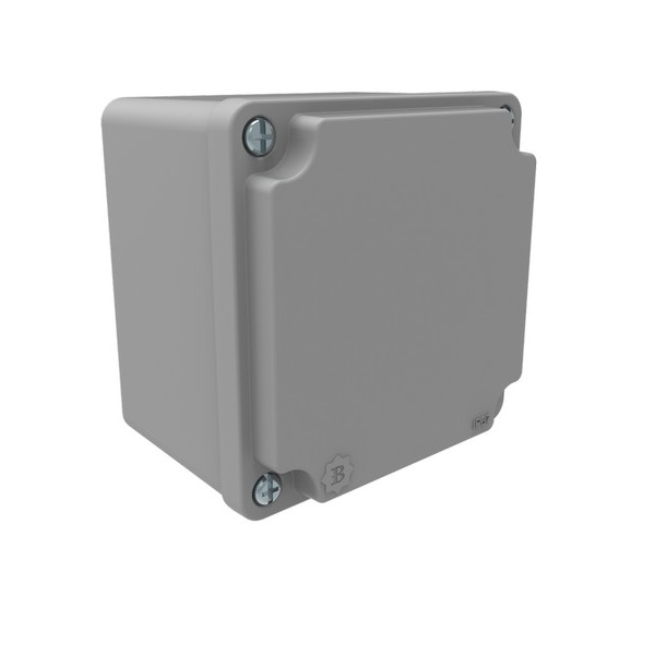 Алуминиева разклонителна кутия за външен монтаж IP67, 100х100х75 мм на производител Bemis. - Електрически табла, Кутии, разклонителни