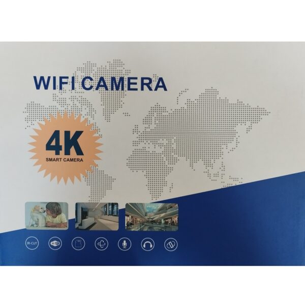 WiFi камера 4К за стенен монтаж със захранване
