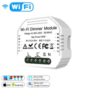 Wi-Fi смарт димер модул съвместим с Amazon Alexa и Google Home.