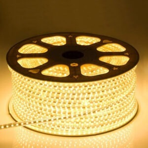 Светещ кабел LED жълт, 36 броя лампи на 1 метър, 5 броя свръзки, 100 метра на производител LB Light.