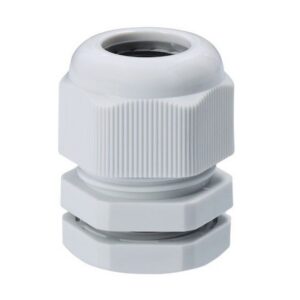 Щуцер с гайка LB Light M12x1.25 за кабели с диаметър ⌀4.6–7.6мм IP68 бял