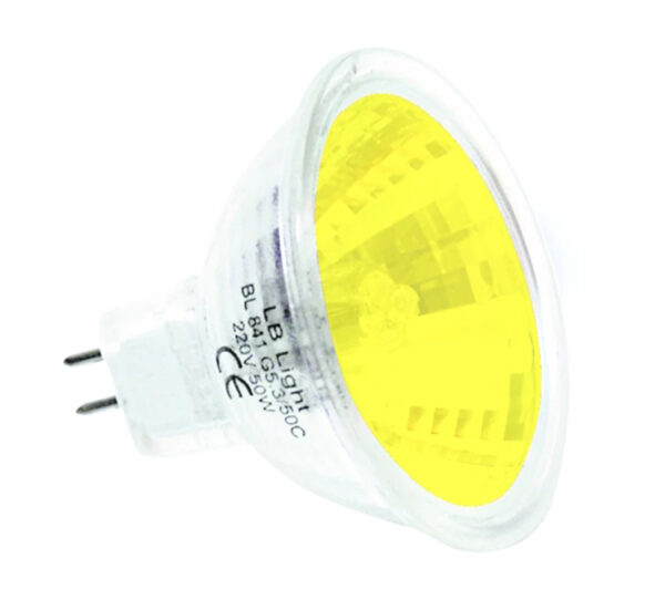 Халогенна крушка LB Light JCDR, 50W, фасунга G5.3, 220V, жълта