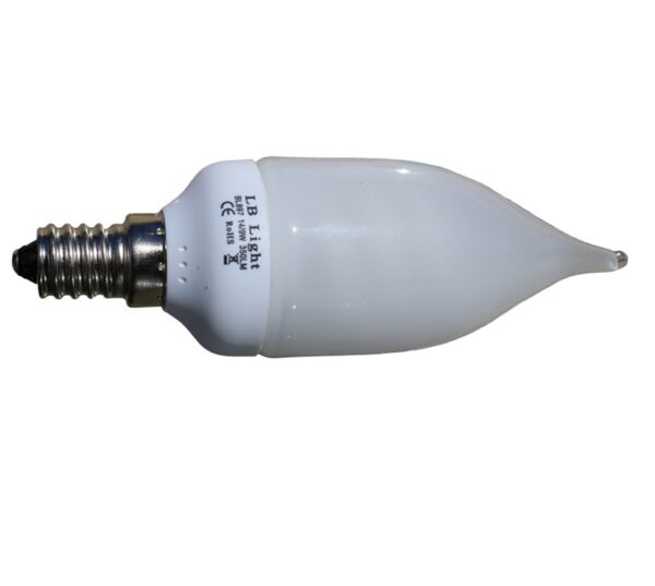 Енергоспестяваща крушка извит връх LB Light 9W, 220V, фасунга E14, 350Lm, светлина 2700K топла - Крушки, Осветление