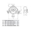 Комбинационна кутия с 3x5/16A и 2x1/16A CEE Norm