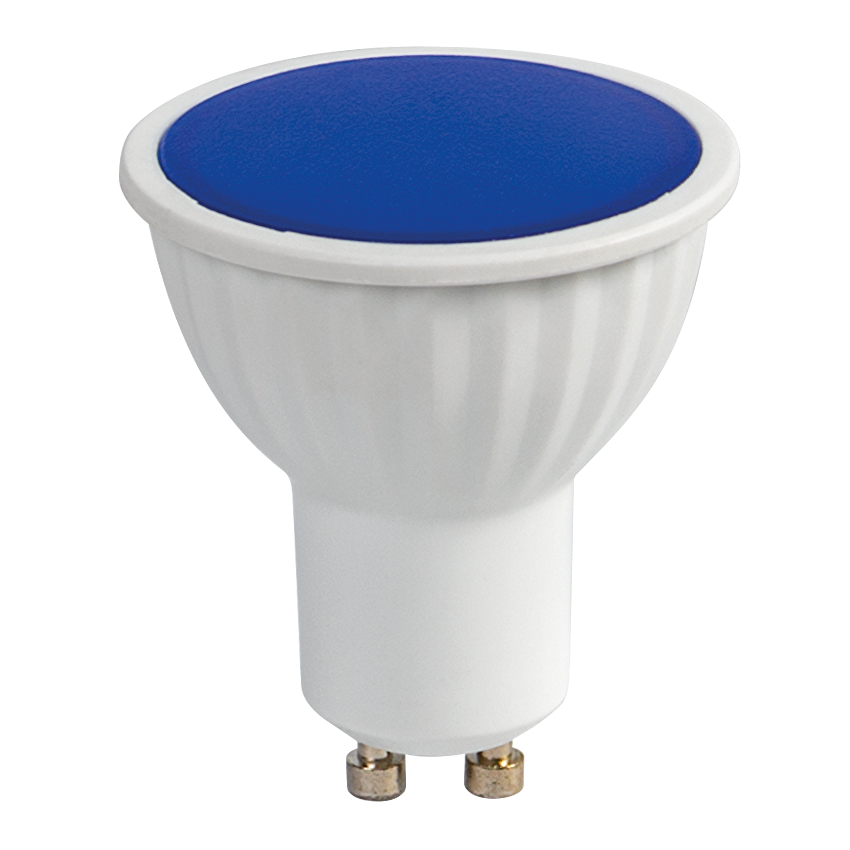 Лед светодиоднa лампа луничка 5W, GU10, синя светлина, 220V