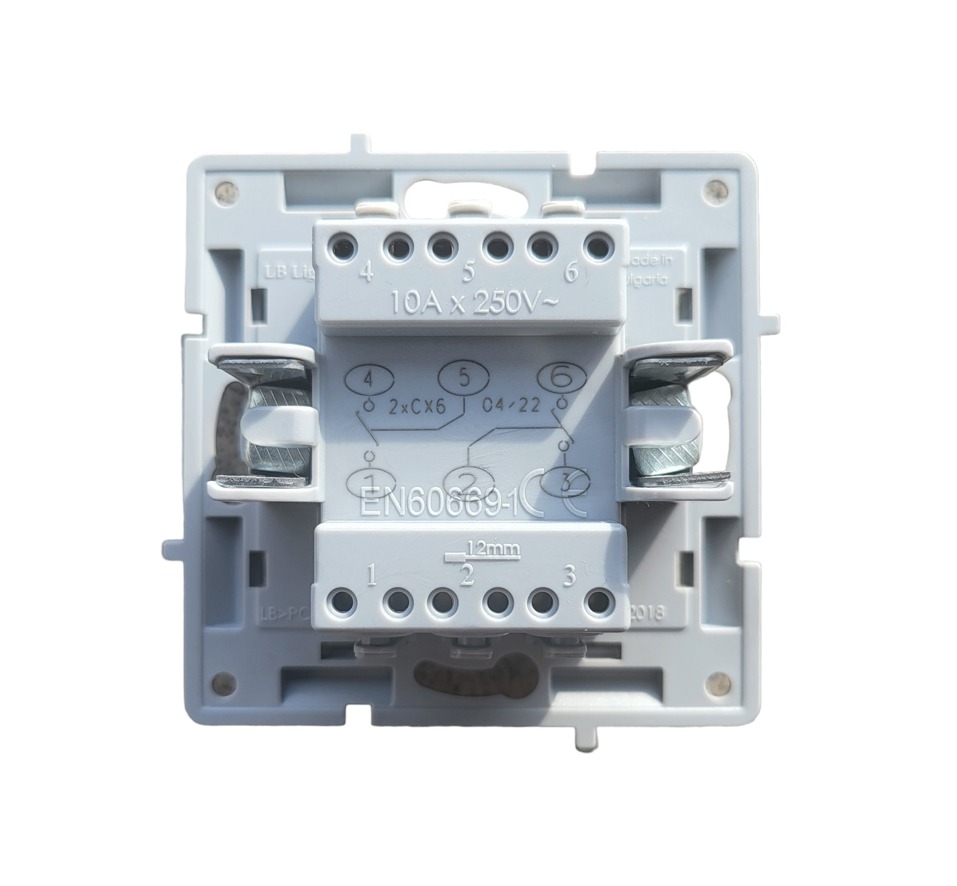 Ключ двоен девиаторен 10А 250V серия CLASSIC IP21 крем на производител LB Light