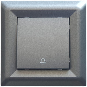 Звънчев бутон серия Softline 10А 250V IP21 черен графит на производител LB Light. - Ключове, Контакти и ключове