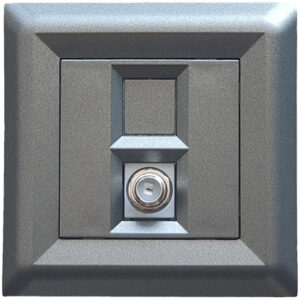 Телевизионна F-connector розетка серия Softline черен графит на производител LB Light. - Контакти и ключове, Розетки