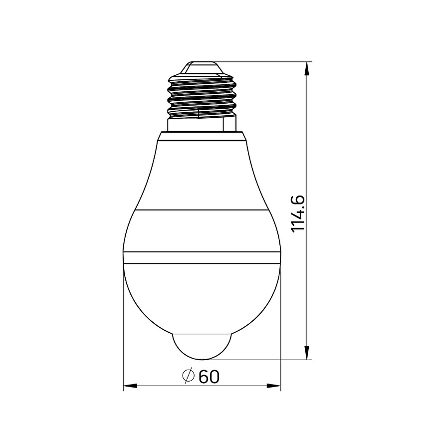 Лед лампа със сензор за движение 6W E27 4200K 560lm 220V