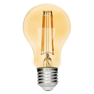 Лед димираща крушка filament 8W, E27, 1800K, 900lm, 220V, амбър (кехлибарен дифузер)
