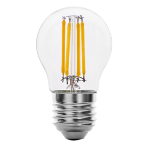 Лед димираща крушка топка filament 4W, E27, 2700K топла светлина, 350lm, 220V