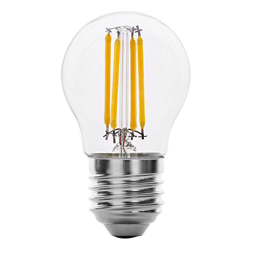 Лед димираща крушка топка filament 4W, E27, 2700K топла светлина, 350lm, 220V