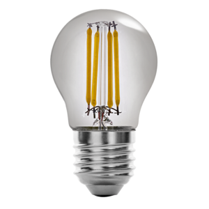 Лед светодиодна крушка топка filament 5W, G45, E27, 1800K, 150lm, опушен дифузер, 220V